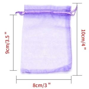 ⭐️5 for 20⭐️ 10 Light Purple Organza Drawstring Bags